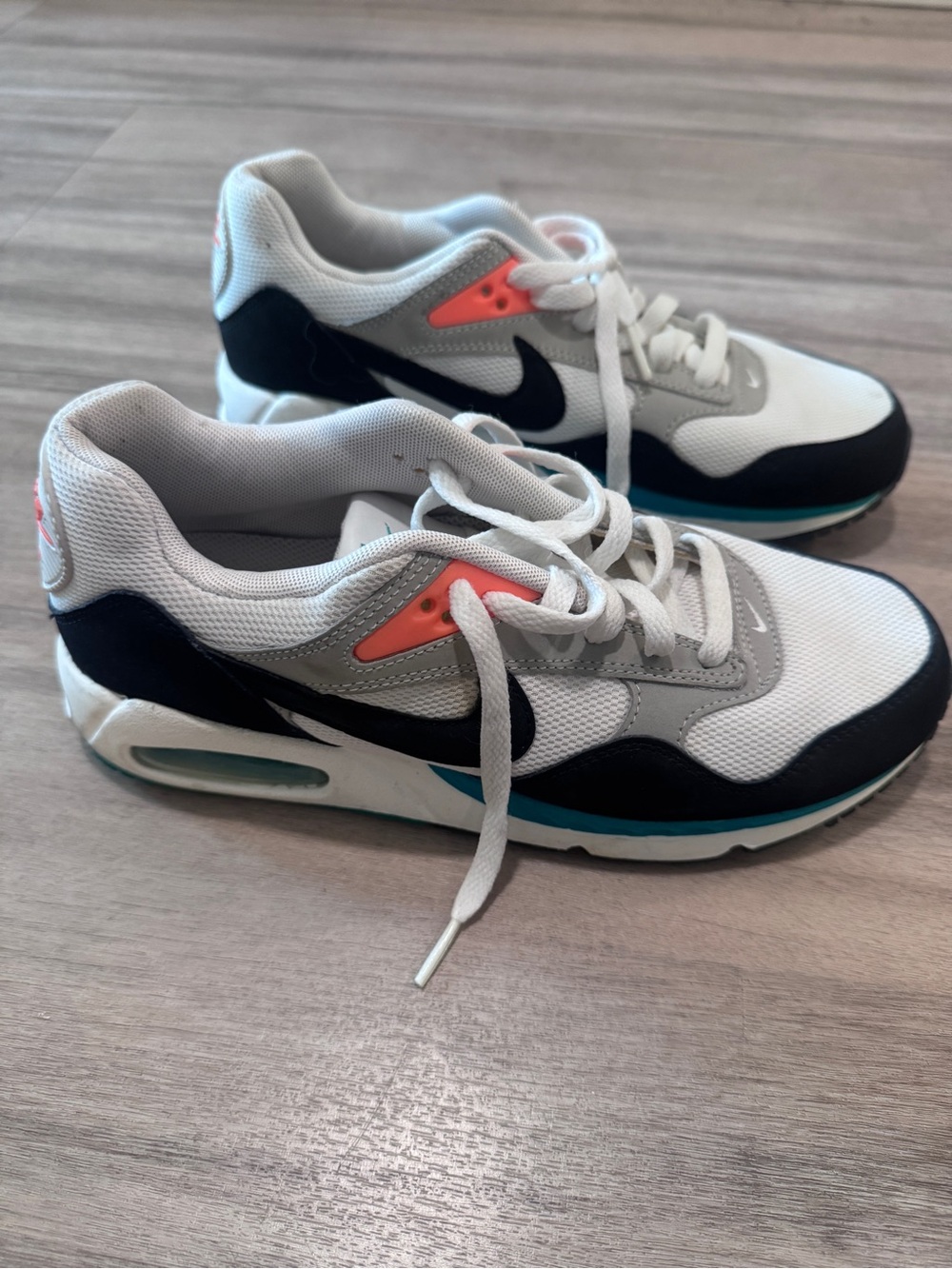 Nike Air Max Correlate White Green Mango Sneakers Sz 9